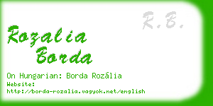 rozalia borda business card
